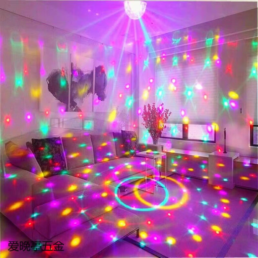 Ziyingcha KTV colored lights, colorful lights, household rotating KTV colored lights, colorful magic ball stage lights, flash lights, spotlights, rotating seven