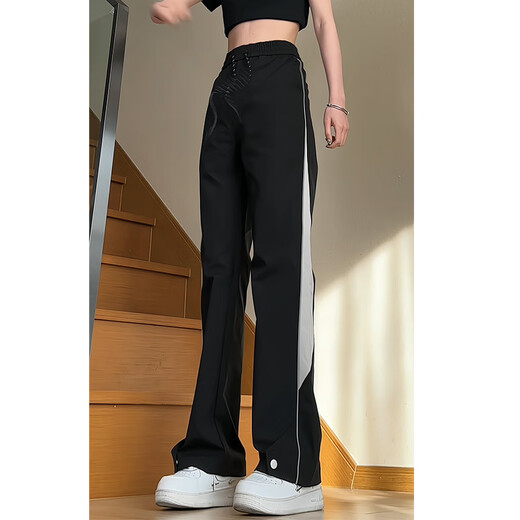 Du Xiaoxian Bingsi Wide-leg Ladet Casual Hosen für Herren Sommer Neue American Vibe Outdoor Mountaineering Workwear Sportshosen K829 Black M [Empfohlen 90-110jin [Jin entspricht 0,5 kg]]