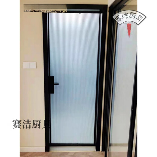 妙普乐pd门厨房推拉平开一体门钛镁合金上海极窄卫生间门铝浴室厕所门灰 16边框双层透明钢化玻璃