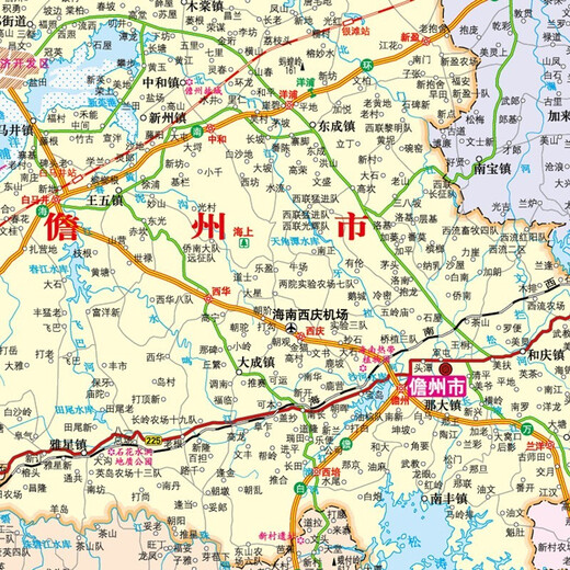 
Hainan map 2025 Hainan Provincial Government Transportation Terrain High-definition Paper Version Wall Sticker 1068*749 mm
