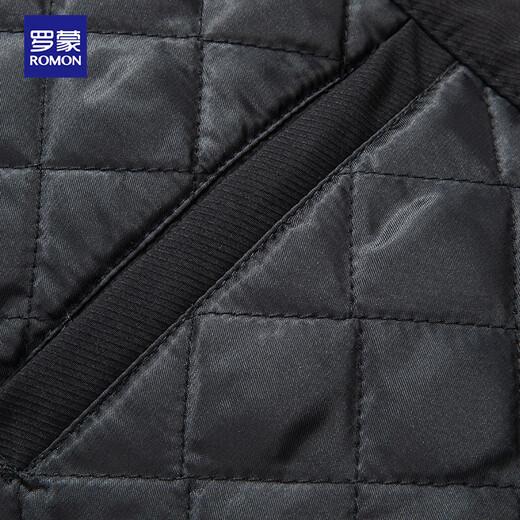 Romon thickened cotton jacket men's autumn and winter casual short student lapel jacket jacket dad top