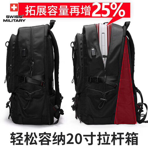 SWISSMILITARY Swiss Army Knife Backpack Men's Large Capacity Travel Bag Sports Backpack Travel Outdoor Mountaineering School Bag
