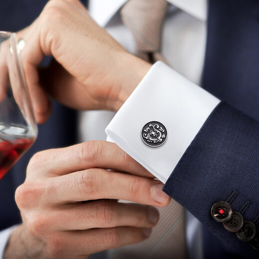 Cufflink 2024 Neues Produkt Xiangyun Dragon Muster Manschettenknöpfe Herrenhülsennägel High-End-Hemd Französisch Manschettenknopf Metall Manschettenknöpfe L709 Gold Manschettenknöpfe-Xiangyun Dragon Muster