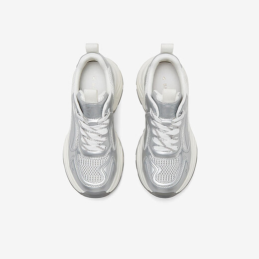 Beste 24 Sommermodentrend -Dad -Schuhe Dicke Sohle Frauen lässige Schuhe A6193BM4 Silber/Silbergrau 39