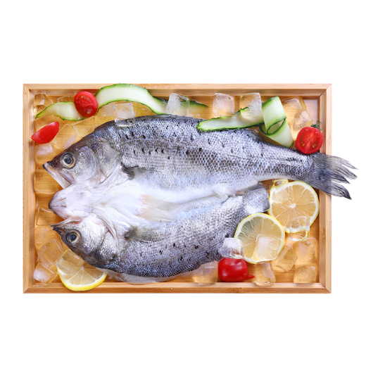 Frais à frais, congeler trois, retirer le bar blanc de la banane, retirer les écailles, retirer les branchies, retirer les organes internes, le poisson frais, le poisson en haute mer, les fruits de mer, 3, retirer le bar blanc de la banane, 2100g (1050g * 2 paquets)