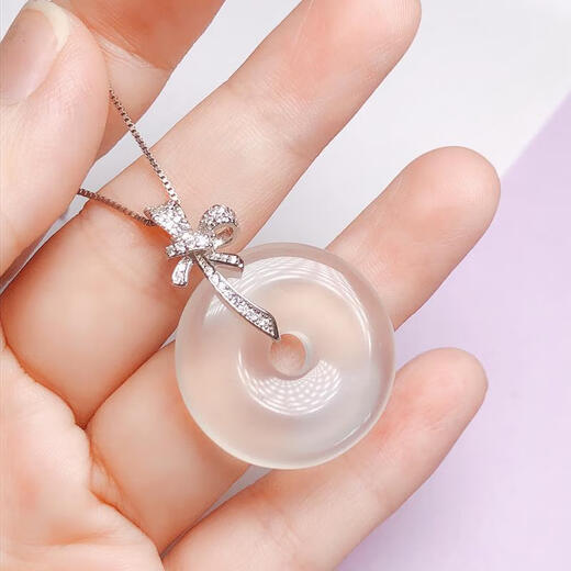 Fat Donglai same style safe buckle clip buckle 18K gold silver crossing necklace pendant buckle head buckle jade Buddha pendant white gold