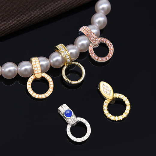 Yuanzu Beloline 18K gold pendant universal buckle set with South African real diamonds diy accessories extended jade pendant buckle jadeite universal buckle No. 1 universal buckle (K yellow diamond)