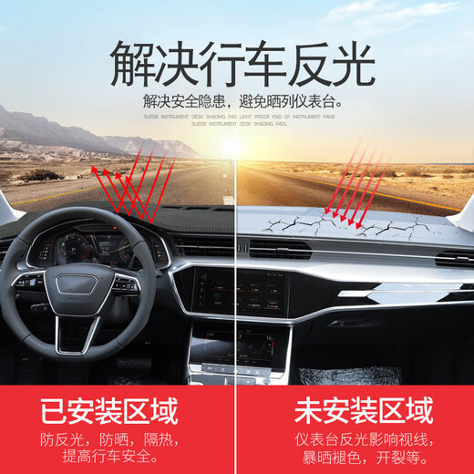 Taoyou 20 21 22 23 Buick GL8 Onshore Business Class Central Control Instrument Instrument Panel Leichtes Pad GL8 652t Sonnenschutzkissen 20-23 GL8ES Luzun 653T-schwarzer schwarzer Linie
