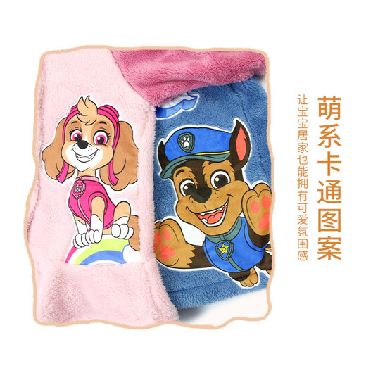 Paw Patrol (PAW PATROL) children's pajamas for boys and girls, winter velvet thickened baby home clothes hooded nightgown PA1852A 130