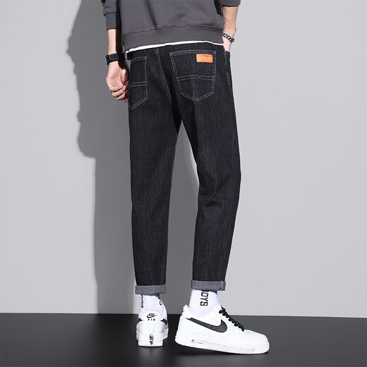 Cotton Jeans Männer Frühlings- und Herbstlänner losen gerade Harem Hosen Trendy Markenmännchen Hosen lässig vielseitige Hosen Männer 6621 Blau reguläre Größe 30 (120jin [Jin entspricht 0,5 kg] -125jin [Jin gleich 0,5 kg]))