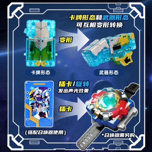 Высококачественная игрушка Card Fighter 3, настоящий робот-трансформер, автомобиль-меха, игрушка для мальчиков, детский подарок, ослепительная синяя молния, два режима + карточное оружие