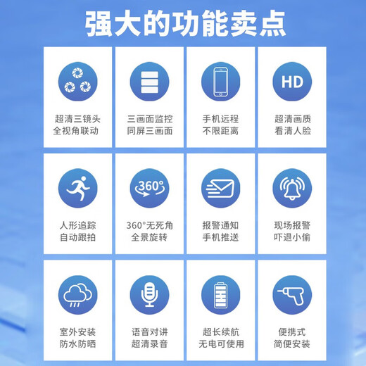 Yanoshi Überwachungsmarke Wireless Kamera muss keine Verbindung zur WLAN-Überwachungskamera-Monitor-Überwachung 360 Grad Automatische Rotation Dialog und Überwachung des Dialogs und überwachen