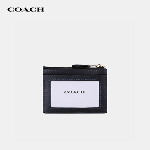 COACH蔻驰女士卡包经典老花多卡位卡夹织物配皮证件包轻奢风礼物女 CU988 IMX1X