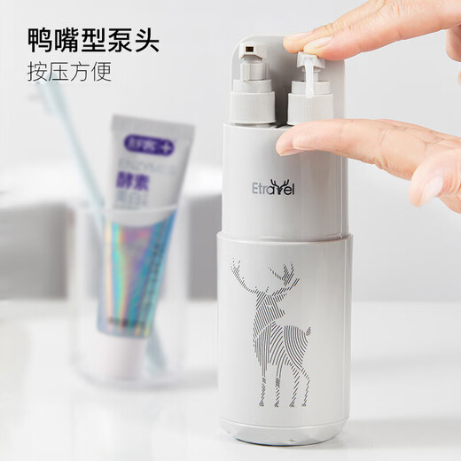 Etravel travel set, toiletry set, toiletry cup, business trip toiletry bag, toothbrush cup, portable refillable bottle, luxury 8-piece set