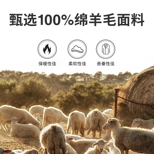 Navigare意大利小帆船呢大衣男士秋冬纯羊毛保暖茄克外套短款休闲夹克衫男 暗夜黑 M /48
