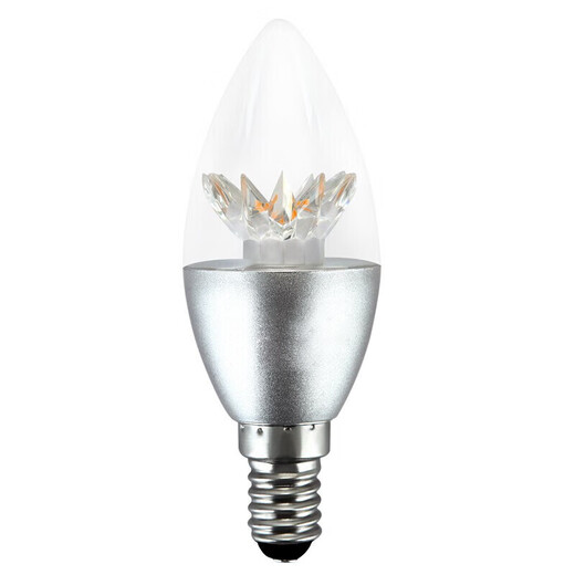 FSL Foshan Lighting LED energy-saving light bulb tip bulb E14 small screw mouth 6.5w yellow light silver