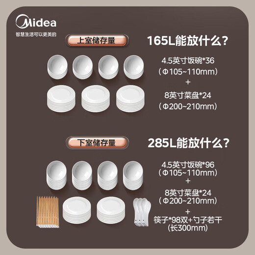 Midea Disinfection Cabinet Home Commercial Disinfection Cupboard 350L 450L Vertical Household Tea Set Cup Kitchen Large Capacity Hotel Restaurant Cupboard Drain-Free National Subsidy One Star 450L UV Upgrade 450R04