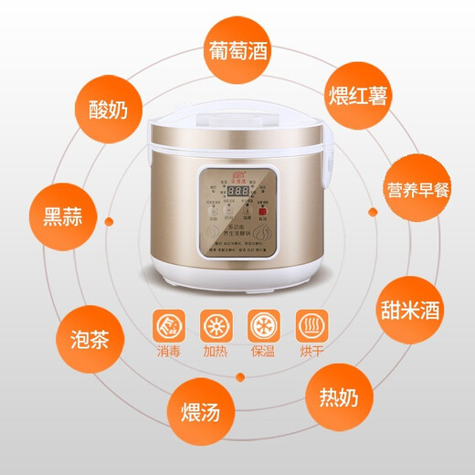 安质康（AN ZHI K） 酸奶机家用小型多功能5L大容量全自动自制黑蒜纳豆发面酵素甜米酒发酵机 6L多功能