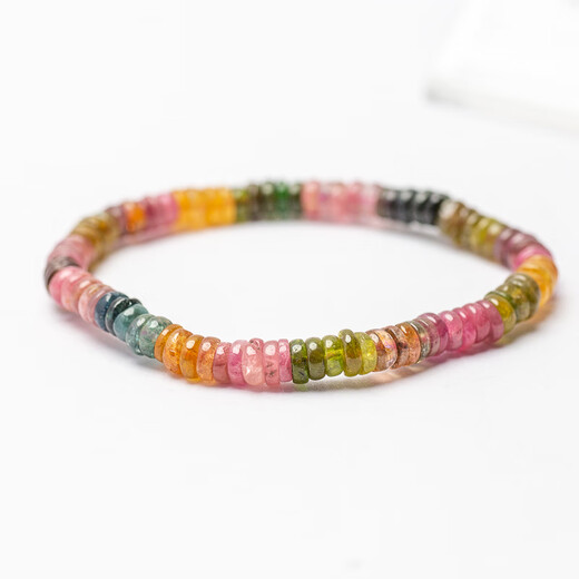 Tourmaline Bracelet Wanxun Jewelry Natural Crystal Women's Beginner Tourmaline 5mm 17cm x