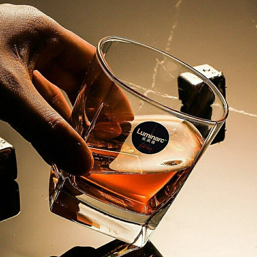 JIN CHUANG Whiskey Beer Wine Glass Set of Sifang Wine Glass Three or Two White Wine Glass Household Crystal Glass Round Two Wine Glass 200ml-13791
