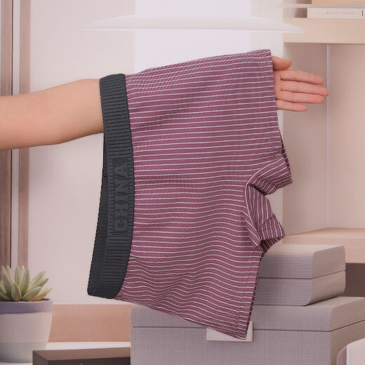 Ran Yilans neue Pure Cotton Damen-Unterwäsche-Unterwäsche Sportwäsches Boxerhosen Streifen Trendy und personalisierte Mädchen Boxer-Boxer-Shorts 3 Streifen D6197 Schwarz + dunkelgrau + hellgrauer Anzug Durchschnittlich Größe M Gewicht 80-100 Jin [Jin gleich 0,5 kg]