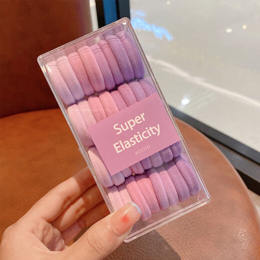 Mengyi Children's Hair Tie High Ponytail Hair Tie Hair Tie Girls Durable High Elasticity Rubber Band Little Girl Leather Case Light Pink Color 32 Pieces (About 3.5cm in Diameter)