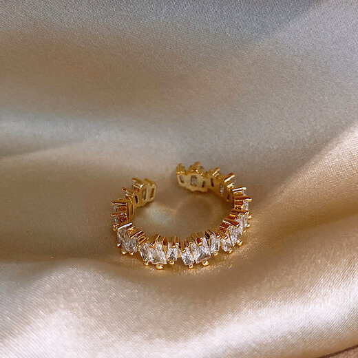 Sili high-end zircon open ring women's new trendy fashion decoration personalized index finger ring light luxury niche design hand jewelry zircon ring main picture style