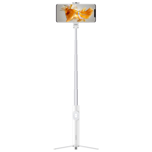 Huawei Original Selfie Stick Tripod Anti-Shake Bluetooth Fernbedienung Wireless Fotografie Douyin Mobile Live Internet Celebrity Stand Selfie Artefact Mini Tragbares Vlog-Shooting Photography Kurzes Video [Intelligent Control Version Bluetooth Fernbedienung] Tripod + Selfie Stick integriert-White