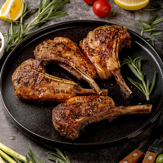 BBQ Season Fresh Seasoned Lamb French Lamb Racks (4 slices) 400g