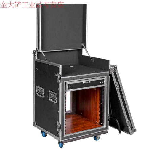 Customized flight case cabinet 12U16U mixer amplifier cabinet chassis stage audio box exhibition cabinet 16+4 double-layered three-door double workbench