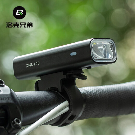 洛克兄弟（ROCKBROS）自行车灯前灯夜骑行强光手电筒USB充电防雨山地车户外 RHL400流明(日常使用 升级推荐)