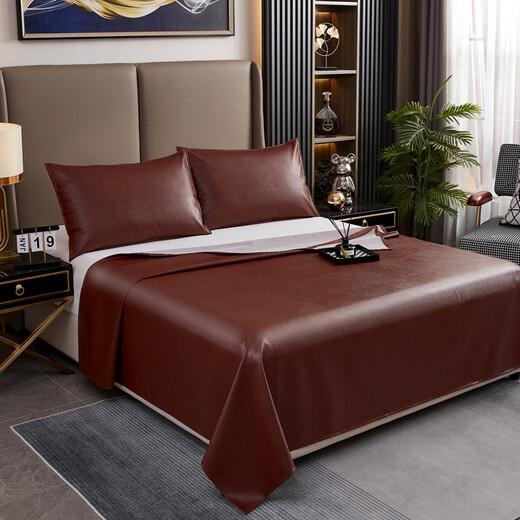 Playboy Light Luxury Cowhide Cowhide Seat Top Buffalo Seat Air Conditioning Soft Seat Summer Three-piece Set 1.8 meters Home Leather Mat Cowhide Seat [Cool and Not Ice, Foldable] 90*190cm Single Mat