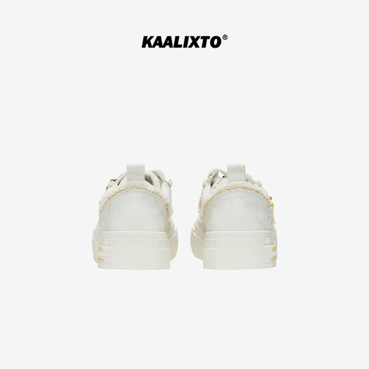 Kaalixto星星鞋原创国潮设计小众潮流新款光变白色椰树运动帆布鞋男女同款 白色 39