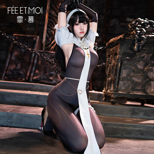 Yiqingyao [Information Confidential] Sexy Uniform Open-End-Pyjama und Kleidung leidenschaftlich 2024 Neues Kampfrobe 6231 Dunkle Nacht + Handschuhe Einen Größe Empfohlenes Gewicht 80-135 Jin [Jin entspricht 0,5 kg]