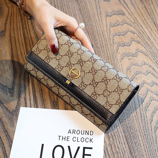 GIEVSZHE clutch bag, women's wallet, long style, new first-layer cowhide, large-capacity coin purse, birthday and New Year's Eve gift for wife, high-end gray, ready for delivery on the same day, exquisite gift box