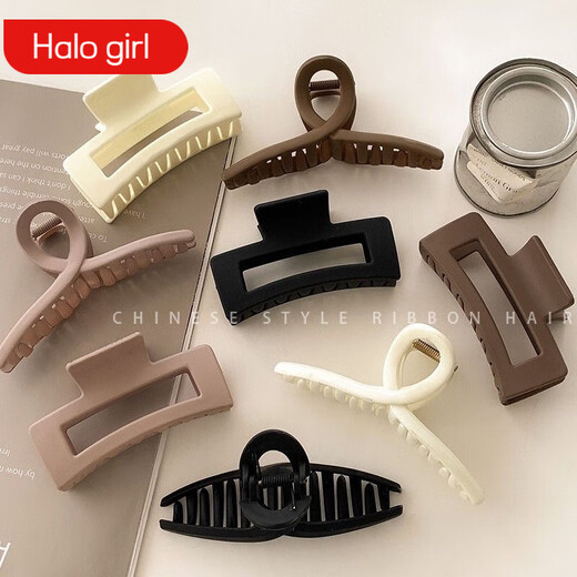 HALO GIRL【8个】新款抓夹化妆夹简约发夹女后脑勺发量多发卡鲨鱼夹子头饰 超值装【8个】
