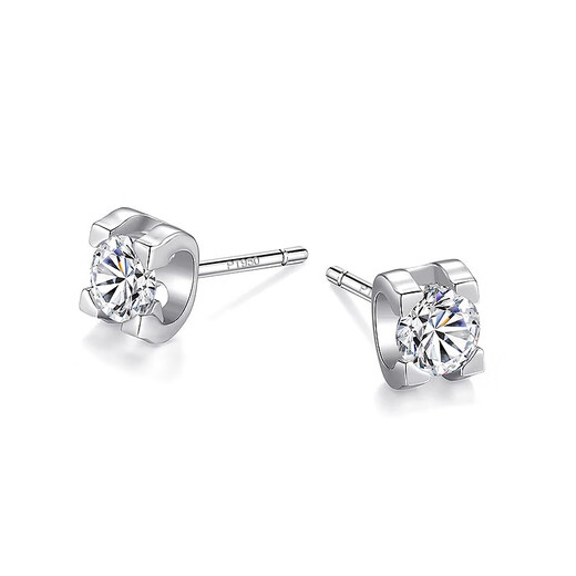 Enjiu platinum earrings for men PT950 new moissanite diamond fashionable women's earrings high-end platinum single earrings a pair of platinum earrings (approximately 1.08g)
