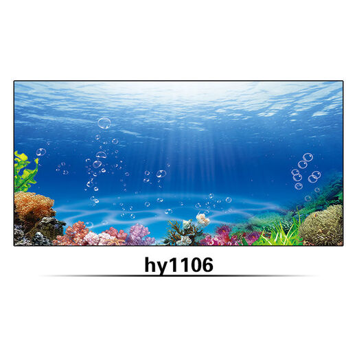 Fischtank Hintergrund Aufkleber Fischtank Hintergrund Aufkleber Ozean Unterwasser Weltfront mit Kleber Red Dragon Fisch Blau HD Langable wasserdichte Fanbaiku Hy1105 80 cm lang x 60 cm hoher positiver Kleber