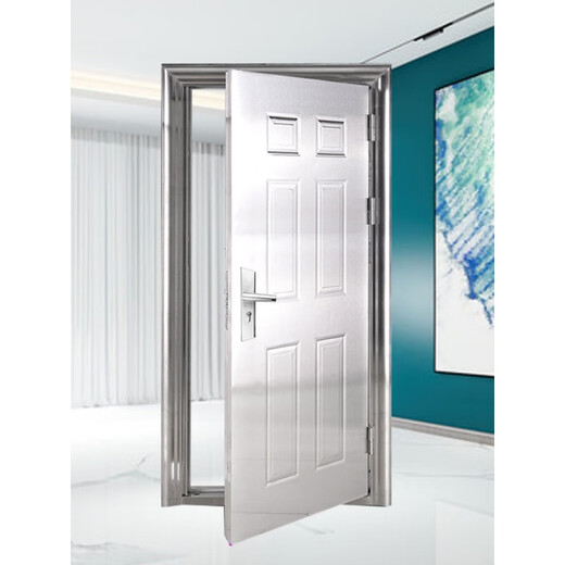 美克杰304不锈钢门加厚一整套不锈钢门单门防盗门进户门现货标准门可定 内包内右/外包外左 860*1960()