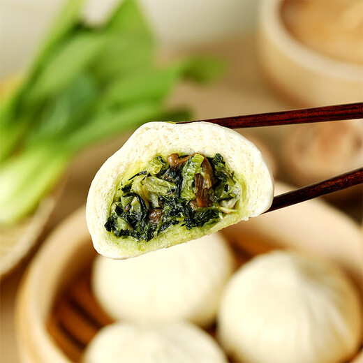 冶春食品 量贩装青菜包 800g 80g*10 家庭装 扬州包子 