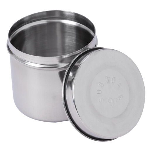 Wenstan W681 304 stainless steel ointment can Cotton ball alcohol iodine cotton tank disinfection gauze oil ointment can sample retention box 10cm ointment can