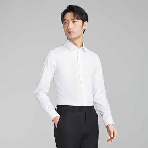 Maire pour hommes 300 High Yarn Cotton Elastic facile à brûler et facile à prendre soin de la chemise à manches longues pour hommes Bleaching 40