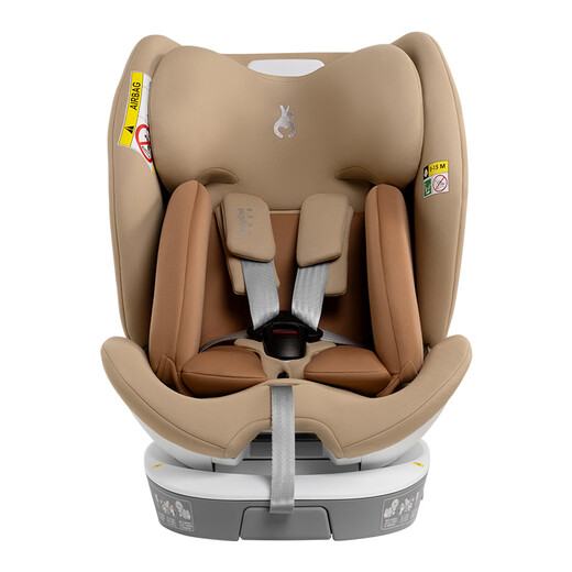 袋鼠爸爸（EURO KIDS）安全座椅婴儿0-12岁360度旋转儿童车载汽车用座椅星途pro流沙金