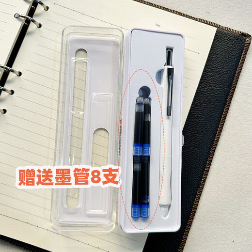 爱好双用式钢笔MS0115内置抽水器墨囊EF尖细尖水笔学生正姿钢笔 【紫杆1支】爱好按动钢笔FP3890