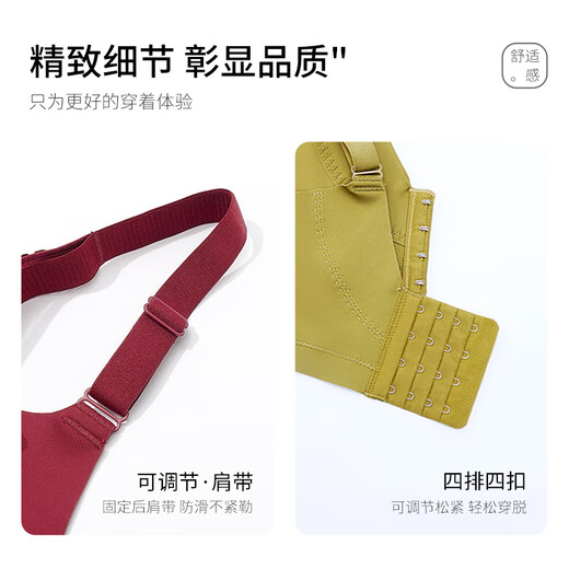 Love Ropa interior Centro comercial para mujeres Mismo estilo Cubierta de belleza Ancla Rojo Push Up Side Show Sujetador inalámbrico grande 6628-Tender Willow Green (Copa delgada aproximadamente 0,4 cm) 75B