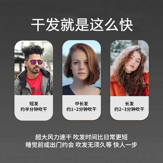 Kangfu hair dryer household hair dryer high power 2400W professional hair salon barber shop high speed high wind speed dry hot and cold wind electric blower 2400W high power