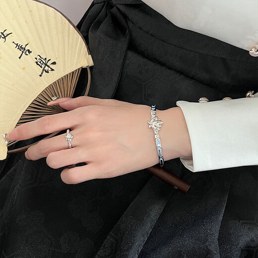 Fat Donglai Quality Mirror Lotus Ring Lotus New Buried Fulilian Closed Niche Simple Versatile Proposal Lotus Hand Ring Opening Adjustable Opening Adjustable