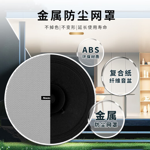 纽曼（Newmine）R20 吸顶音响套装蓝牙定压功放机公共广播家用客厅商用会议店铺背景喇叭嵌入式隐藏吊顶音箱一拖四