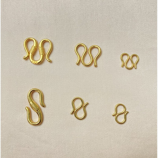 Fat Donglai's same style 18k gold necklace buckle M buckle 18K gold buckle S buckle gold-covered connecting buckle bracelet buckle head button connector M buckle small size (9*10mm)