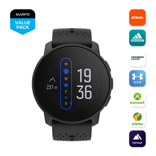 SUUNTO Men's Watch SUUNTO 9 Outdoor Smart Sports Watch Men's Watch Waterproof Color Screen Touch GPS Navigation Black/All Black